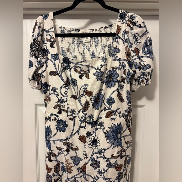 Rachel Zoe White and Blue Puff Sleeve Jumpsuit - Picture 3 of 10